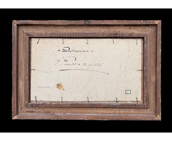 Oil painting on panel entitled 'Autumn'. Giuliano Amadori. Bologna 1883-1972.