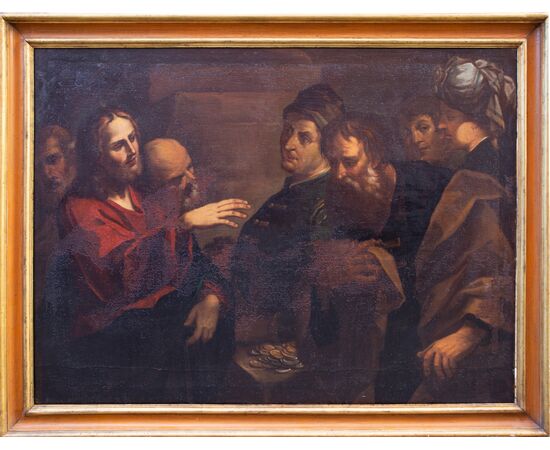 Vocazione di San Matteo - Caravaggesco del'600 - olio su tela