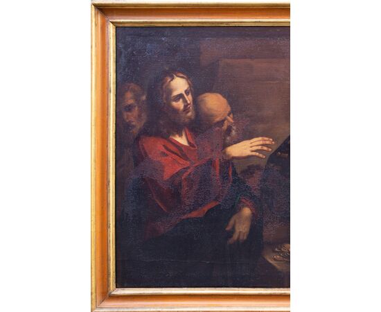 Vocazione di San Matteo - Caravaggesco del'600 - olio su tela