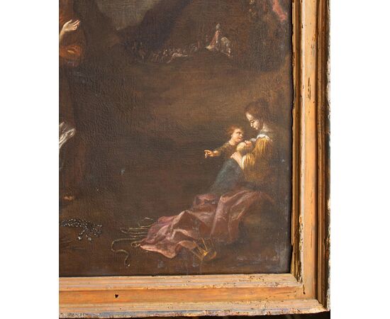 Martirio di Santa - Giovanni Claret (Bruxelles?, 1599 – Savigliano, 2 ottobre 1679) - olio su tela firmato