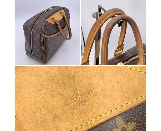 LOUIS VUITTON Borsa a Mano Vintage in Tela Col. Marrone Deauville M