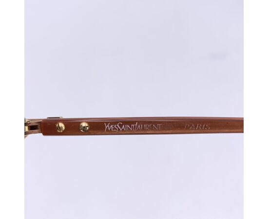 YVES SAINT LAURENT Occhiali da Sole Vintage in Acetato Col. Beige