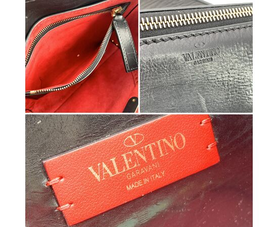 VALENTINO GARAVANI Borsa a Tracolla in Pelle Col. Nero Rockstud M