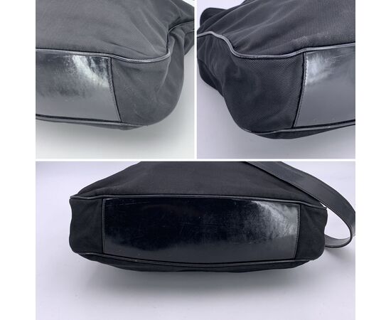 GUCCI Borsa Hobo Vintage in Tela Col. Nero Bamboo M