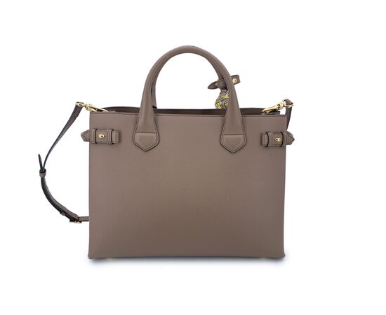 BURBERRY Borsa Shopper in Pelle Col. Marrone The Banner M