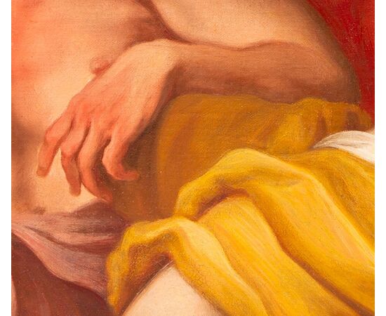 Scena mitologica Zeus e Giunone  - Primo '700 Veneto - olio su tela