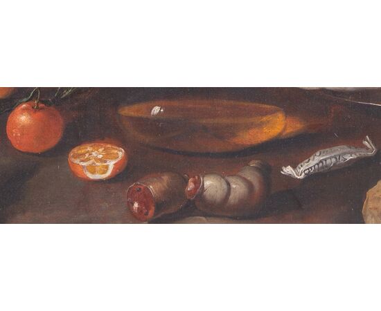 Natura morta - Carlo Magini (Fano, 16 settembre 1720 – Fano, 3 luglio 1806) XVIII secolo - Scheda prof.Agresti - Olio su tela