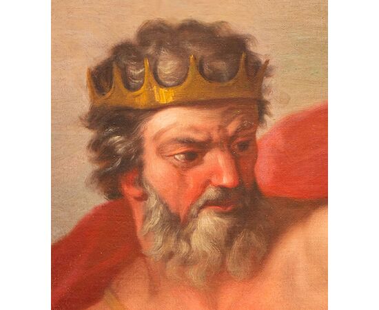 Scena mitologica Zeus e Giunone  - Primo '700 Veneto - olio su tela