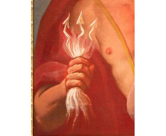 Scena mitologica Zeus e Giunone  - Primo '700 Veneto - olio su tela