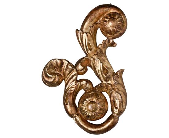 Antico fregio in legno dorato - O/7347 -