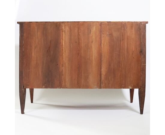 Comò lastronato in palissandro ed intarsiato in legni vari, Lombardia, fine XVIII secolo