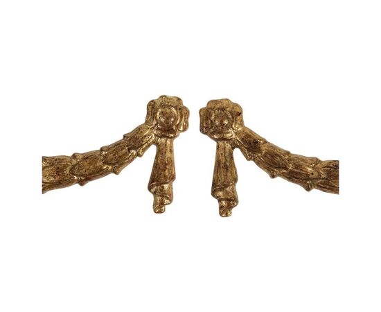 Coppia antiche ghirlande in legno dorato - O/6124.