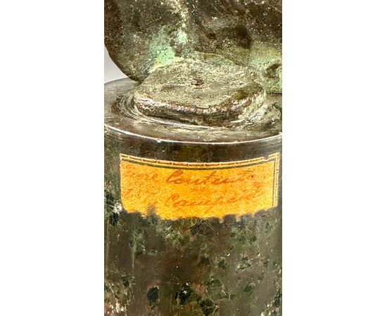 Bronze bust of a young man – Signed T. Campajola, Italy, early 20th century