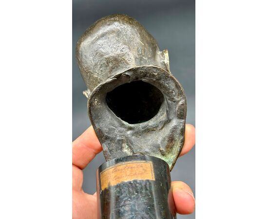 Bronze bust of a young man – Signed T. Campajola, Italy, early 20th century