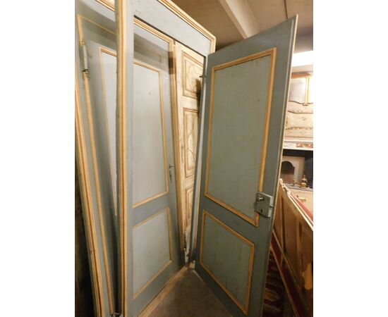 pts657 n. 4 doors with frames, lacquered, total size 102 cm xh 223;     