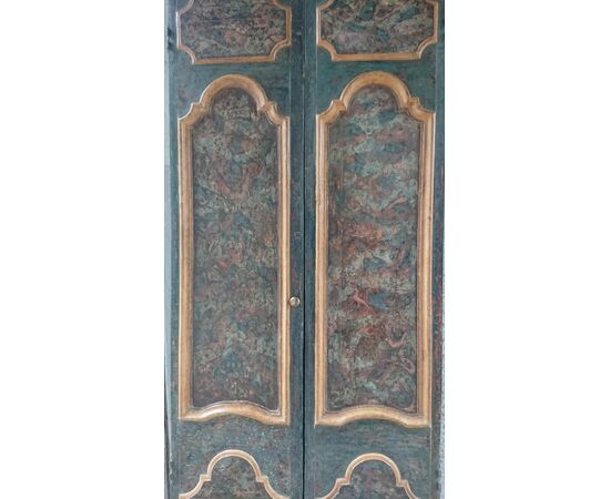 Porta con telaio o stipo a muro marmorizzata XVII secolo