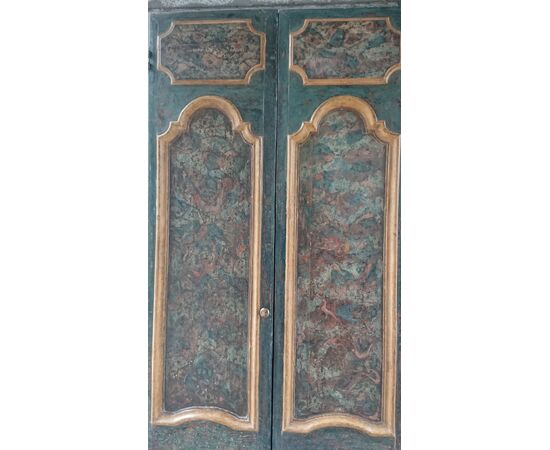 Door with seventeenth-century marbled wall frame or cabinet     