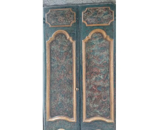 Porta con telaio o stipo a muro marmorizzata XVII secolo