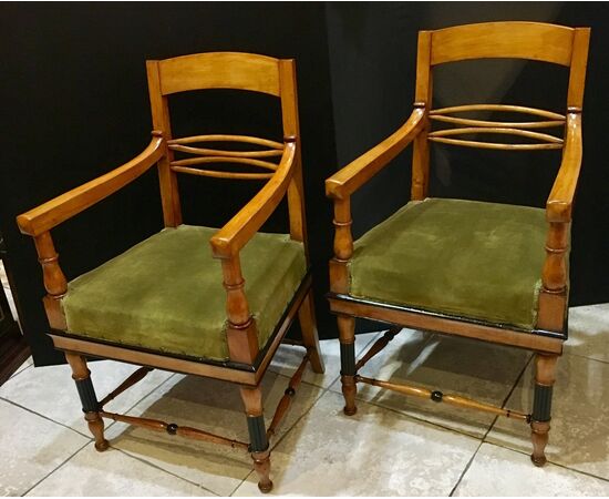 COUPLE OF BIEDERMEIER ARMCHAIRS    