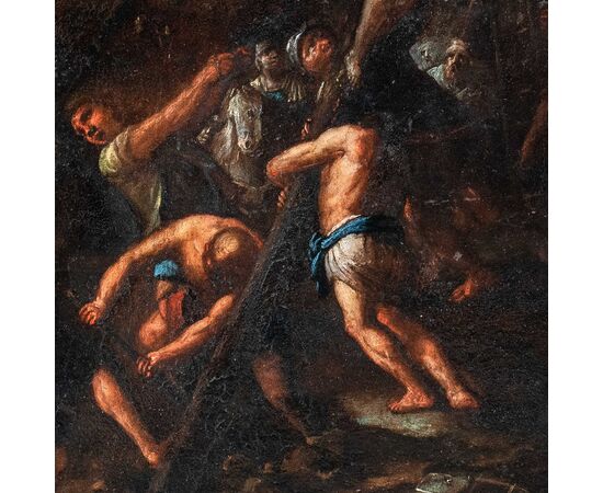 Tuscan master (17th century) - Raising of the cross.