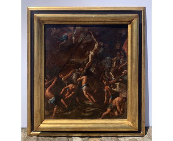 Tuscan master (17th century) - Raising of the cross.