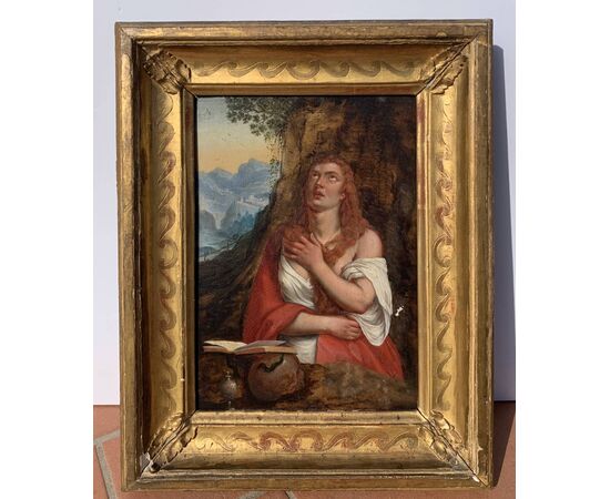 Tiziano Vecellio (Pieve di Cadore 1488 - Venezia 1576) seguace di - Maddalena penitente.