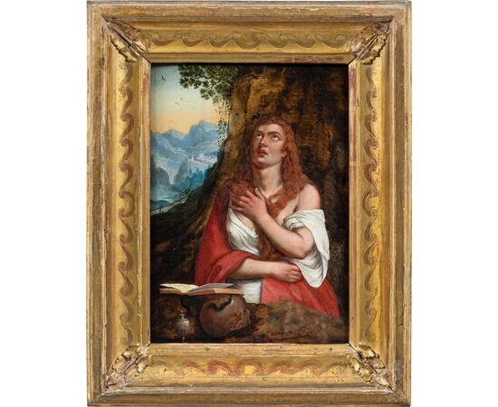Tiziano Vecellio (Pieve di Cadore 1488 - Venezia 1576) seguace di - Maddalena penitente.