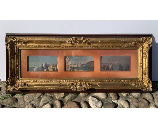 Beppe Ciardi (Venice 1875 - Quinto di Treviso 1932) - Triptych of Venetian views.