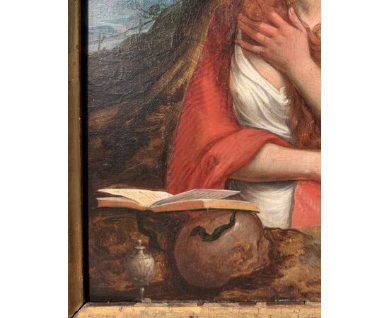 Tiziano Vecellio (Pieve di Cadore 1488 - Venezia 1576) seguace di - Maddalena penitente.