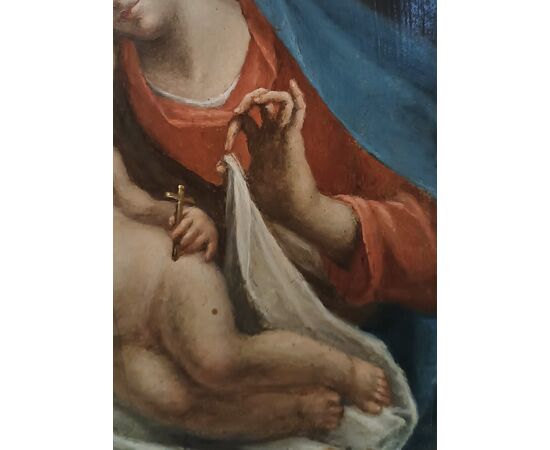 DIPINTO CON MADONNA E BAMBINO FINE XVIII SECOLO