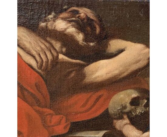 Pittore caravaggesco (XVII sec.) - San Girolamo.