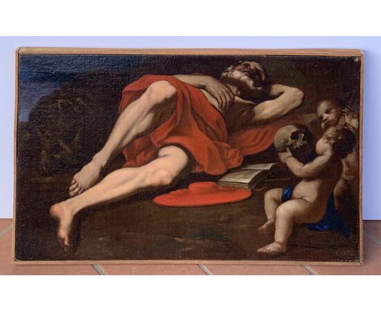 Pittore caravaggesco (XVII sec.) - San Girolamo.