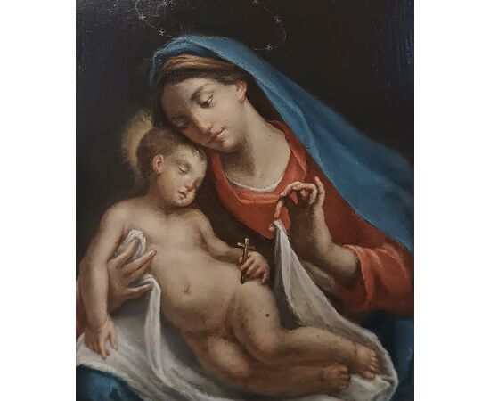 DIPINTO CON MADONNA E BAMBINO FINE XVIII SECOLO