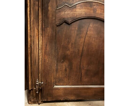 PTS904 - N. 2 antique walnut doors, with frame, 18th century, opening cm W 88 x H 209