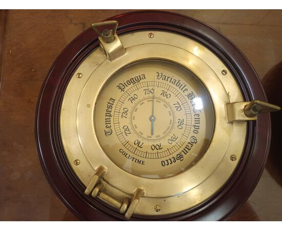 Pair of nautical clock-barometers