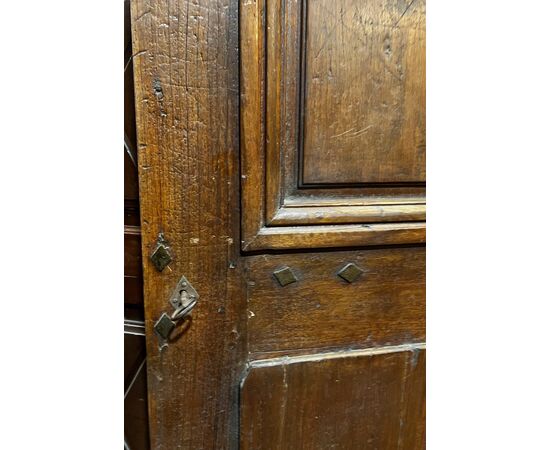 PTCI569 - Antique walnut front door, with nails, 18th century, dimensions cm W 80 x H 220