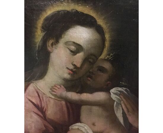 MADONNA WITH CHILD - painted early 1600    