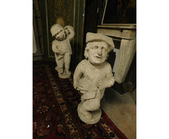 dars291 Venetian stone statue, age 500, h 100 x 45 cm     