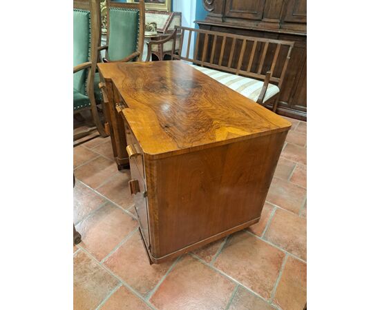 Walnut burl desk