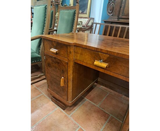 Walnut burl desk