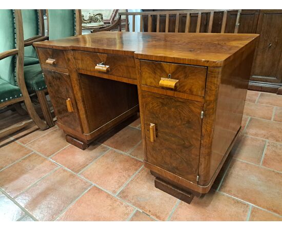 Walnut burl desk