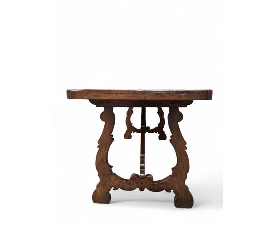 Tavolo a fratina in legno di noce