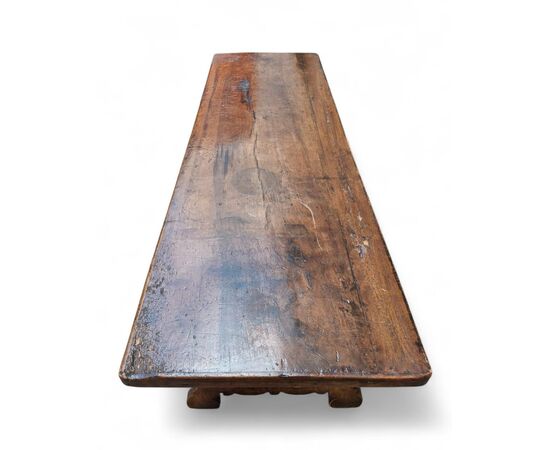 Tavolo a fratina in legno di noce