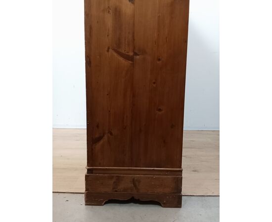 Rustic fir wardrobe - mid-19th century - cabinet dresser - poor art - wardrobe