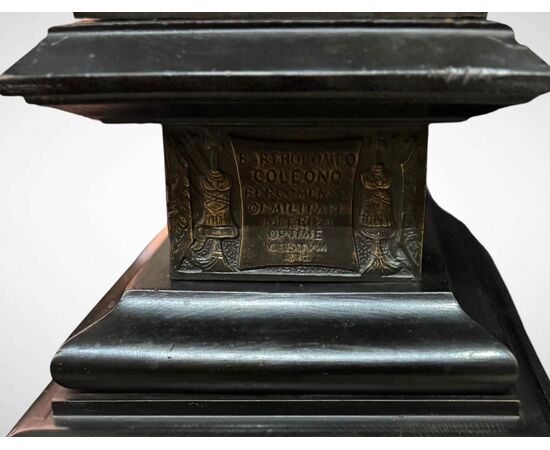 Bronze equestrian monument to Bartolomeo Colleoni, by Andrea del Verrocchio.