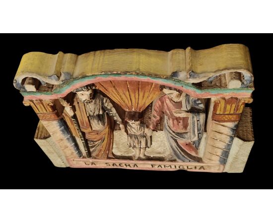 Element of a Sicilian cart representing the Holy Family, late 19th century