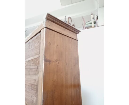 Rustic fir wardrobe - mid-19th century - cabinet dresser - poor art - wardrobe