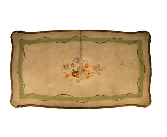 Carved, gilded and lacquered wooden table, Lombardy, 19th century