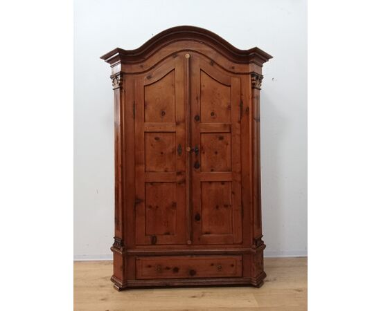 Tyrolean arolla pine wardrobe - from Trentino - 19th century - tall cabinet-credenza - beautiful!!!
