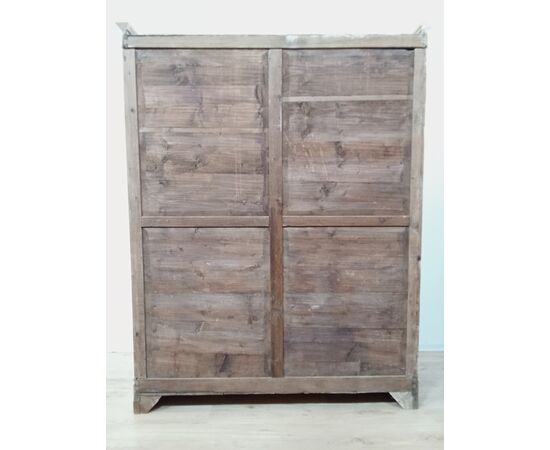 Rustic fir wardrobe - mid-19th century - cabinet dresser - poor art - wardrobe